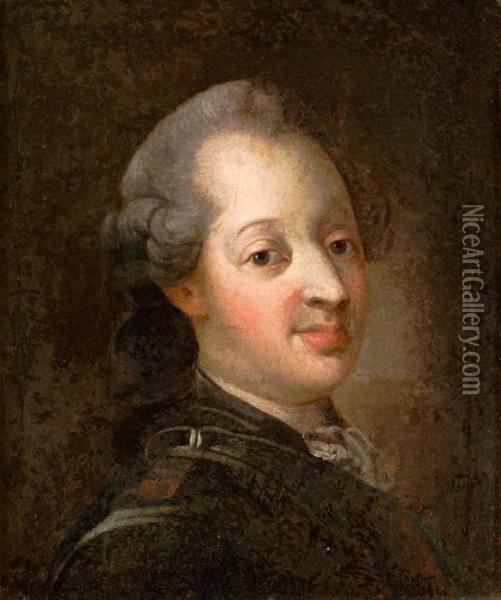 Konung Frederik V Av Danmark (1723-66) Oil Painting - Carl Gustav Pilo - 1540831