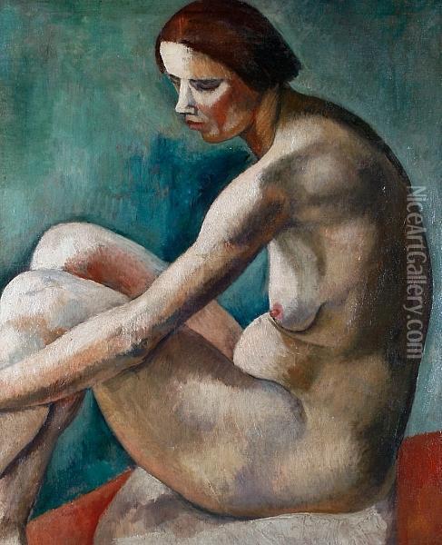 Nude, Circa 1920 Oil Painting - Nina Hamnett